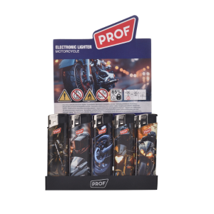 Prof Feuerzeug "Vintage Motorcycle", elektronisch, VE: 50 Stk.