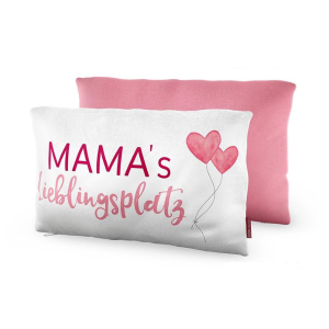 Dekokissen „Mama´s Lieblingsplatz“, 25x40 cm, Kuschelkissen