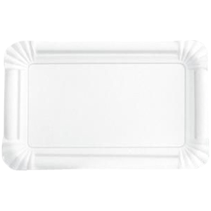Pappteller rechteckig, 13x20 cm, weiß, VE: 250 Stk.