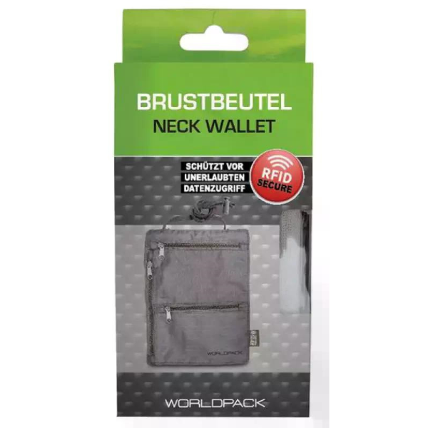 Brustbeutel Worldpack mit RFID-Schutz, 15x20 cm