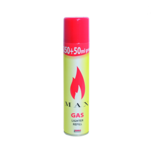 Feuerzeug Max Lighter Refill Gas mit Ventil, 250 ml + 50 ml, VE: 6 Stk.