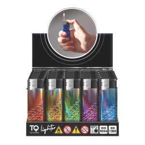 Tobaliq Feuerzeuge 3D-Metallic Shiny Diagonals, VE: 50 Stk.