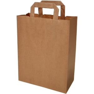 Papier Tragetaschen, 32x12x40 cm, braun, VE: 250 Stk.