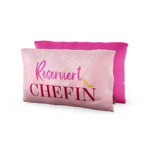 Dekokissen „Reserviert für die Chefin“, 25x40 cm, VE: 4 Stk.