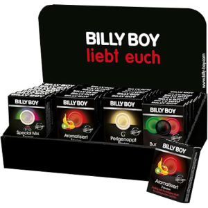 Billy Boy Kondom-Display, 4-fach sortiert, VE: 28 Stk.