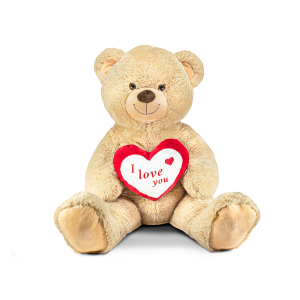 Plüsch XXL-Bär mit Herz "I love you", ca. 120 cm, VE: 1 Stk.