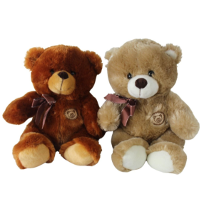 Plüsch Bär mit Schleife, ca. 25 cm, 2-fach sortiert, VE: 2 Stk.