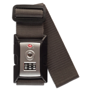 Koffergurt mit TSA-Schloss, Worldpack, dunkelgrau, VE: 5 Stk.