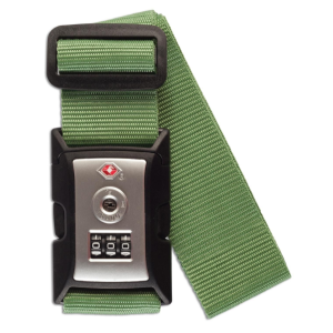 Koffergurt mit TSA-Schloss, Worldpack, dunkelgrün, VE: 5 Stk.