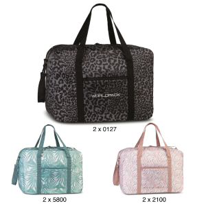 Faltbare Reisetasche, Worldpack, 3-fach farbl. sortiert, VE: 6 Stk.