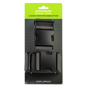 Koffergurt mit Kreuzsystem, Worldpack, Grau, VE: 6