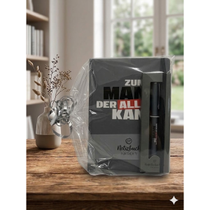 Geschenkset: Notizbuch + Kugelschreiber "Der Mann, der alles kann", VE: 4 Stk.