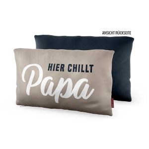 Dekokissen „Hier chillt Papa“, 25x40 cm, VE: 4 Stk.