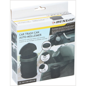 Dunlop Auto-Mülleimer faltbar, ca. 20,5 x 16 cm, VE: 4 Stk.