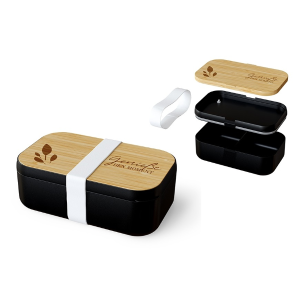 Brotdose, 3in1 Lunchbox "Genieße den Moment", Größe: 19x12x7 cm, VE: 4 Stk.