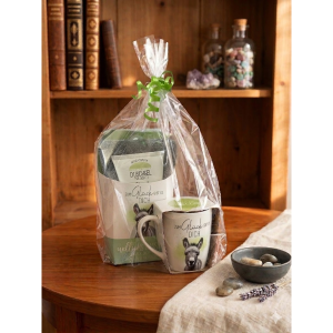 Geschenkset: Wellnessdusche + Tasse "Zum Glück gibt es dich - Esel", VE: 2 Stk.