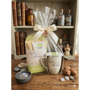 Geschenkset: Wellnessdusche + Tasse "Heute ist ein guter Tag.... - Wiese", VE: 2 Stk.