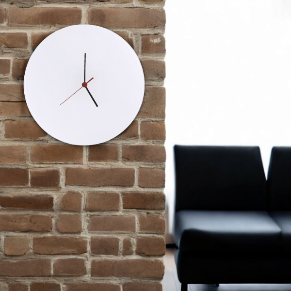 Wanduhr aus Glas mit individuellem Druck, 30 cm, VE: 12 Stk. – Bild 2