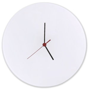 Wanduhr aus Glas mit individuellem Druck, 30 cm, VE: 12 Stk.