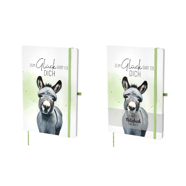 Notizbuch und Kugelschreiber "Zum Glück gibt es dich - Esel" als Bundle, VE: 4 Stk. – Bild 2