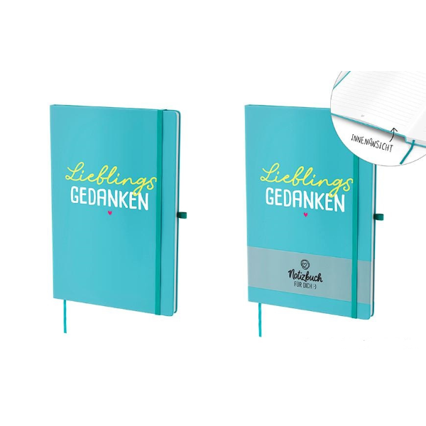 Notizbuch und Kugelschreiber "Lieblingsgedanken" als Bundle, VE: 4 Stk. – Bild 2