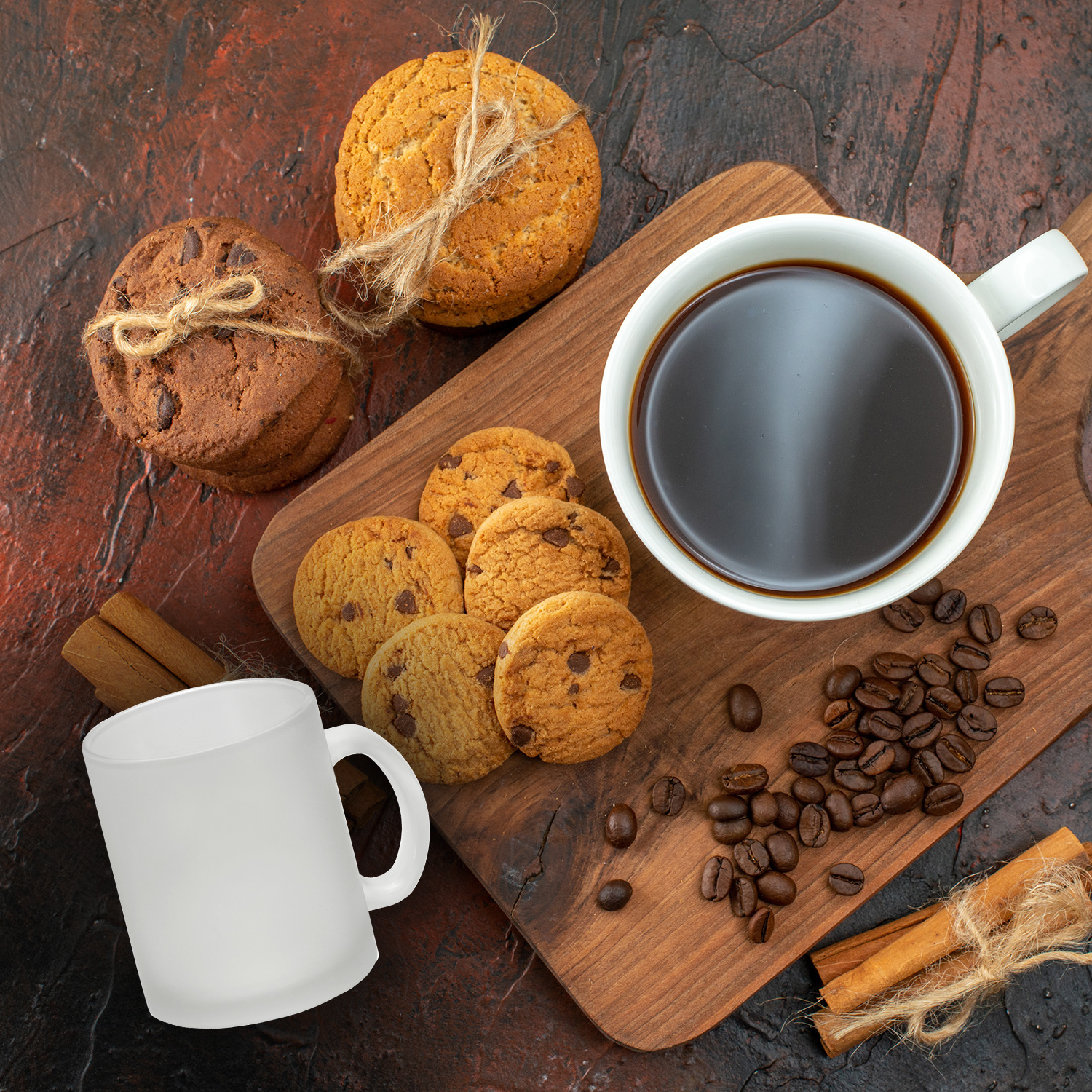 Tasse aus Glas mit Henkel und mit individuellem Druck, 330 ml, VE: 12 Stk. – Bild 2