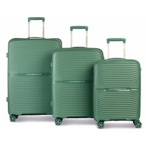 3-teiliges Trolley-Set "Helsinki", Graugrün, Kofferset, 3 versch. Größen, VE: 1 Set