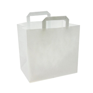 Papier-Tragetaschen, 70 g, 32+22x25 cm, weiß, VE: 250 Stk.
