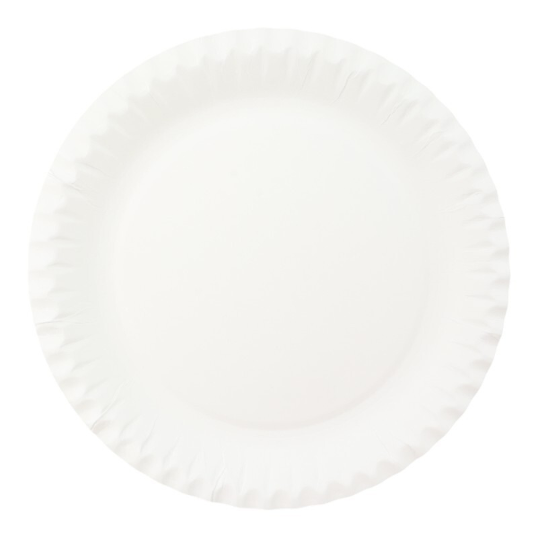 Pappteller rund, weiß, Ø 23 cm, VE: 500 Stk.