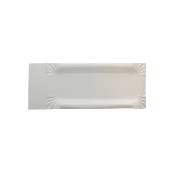 Pappteller mit Abriss, 8x18+3 cm, weiß, VE: 250 Stk.