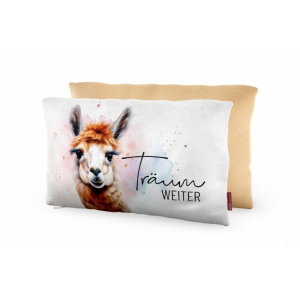 Dekokissen „Träum weiter - Lama“, 25x40 cm, Kuschelkissen, VE: 2 Stk.