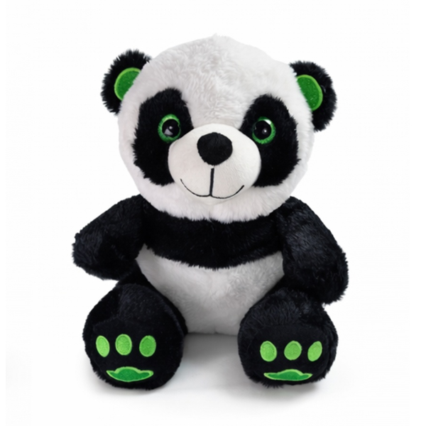 Plüsch Panda mit grünen Glitzeraugen, 34 cm, VE: 1 Stk.