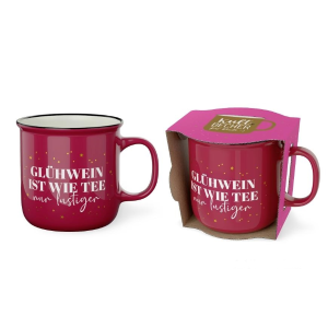 Kultbecher „Glüchwein ist wie Tee", Kaffeebecher 250 ml, VE: 2 Stk.